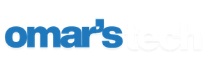omar's tech white logo